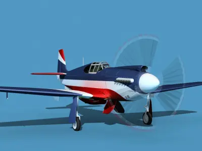 North American A-36A Apache S04 Racer 3D model