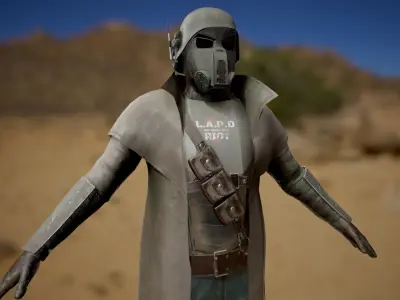 Desert Ranger Armor Low-poly 3D model