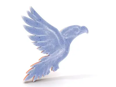 Carved Wooden Eagle model pack Low-poly 3D model