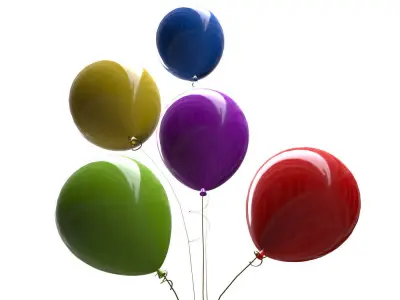 round balloons 04 3D model