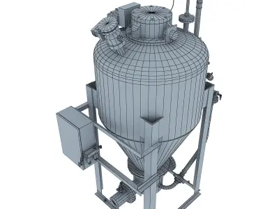 Slave conical pump Low-poly 3D model