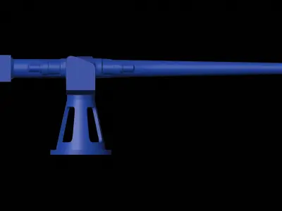 French naval guns Canon de 65 mm Modele 1891 3D print model