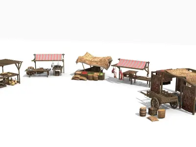 ancient market 3D model