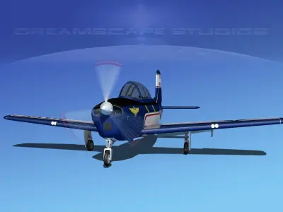 Beechcraft T-34 Mentor V13 USN 3D model