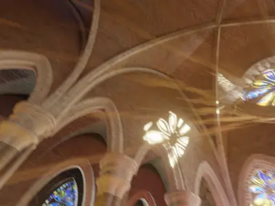 Church cathedral Low-poly 3D model