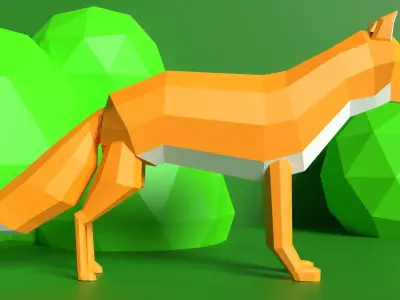 Little Foxy Free low-poly 3D model