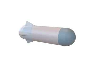 Cartoon Missile v1 002 Low-poly 3D model
