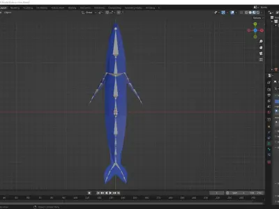 Simple LowPoly Whale Free low-poly 3D model