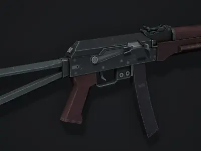 PP-19 Vityaz SMG - Low Poly Game Ready Low-poly 3D model