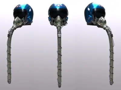 JerFighter Helmet Low-poly 3D model