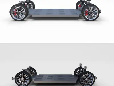 Tesla Model 3 and Model S Chassis Pack 3D model