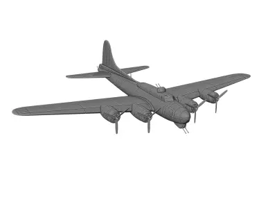 Boeing B-17 Flying Fortress 3D print model