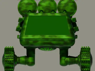 High-polly Remote Controled Fighting Vehicle MLRS 3D model