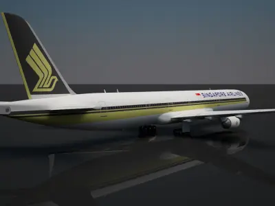 Singapore Airlines boeing 777 9X new 3D model