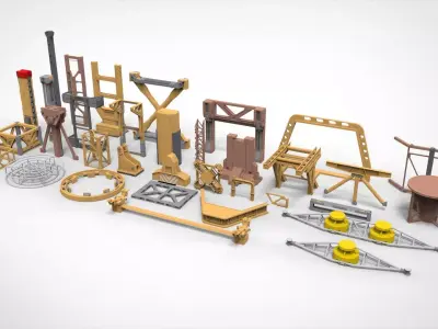 Sci-fi Architecture kitbash 57 3D model