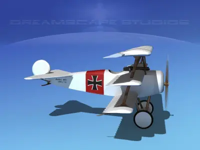 Fokker DR-1 Triplane V13 3D model