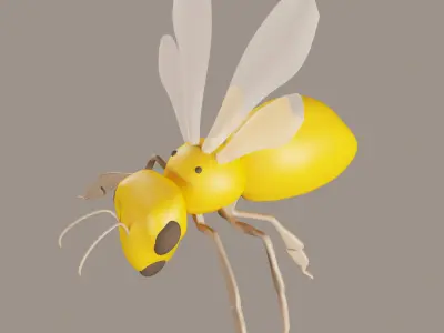 Honey Bee 3D model Low-poly 3D model