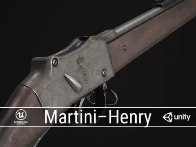 PBR British Martini-Henry Low-poly 3D model