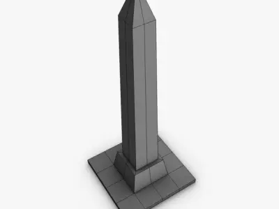 Obelisk egyptian Low-poly 3D model