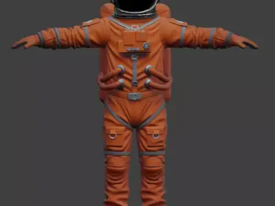 Realistic Astronaut Space Suit 3D model 2
