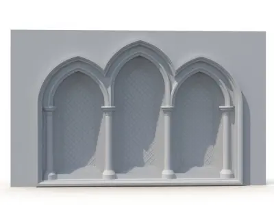 Gothic Window 010 3D model