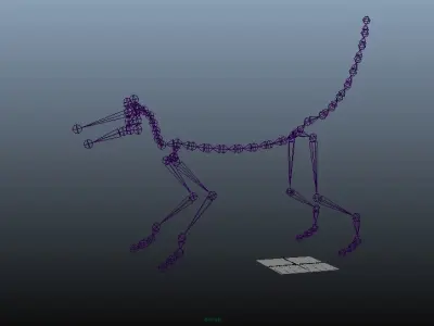 Textured dog Free 3D model