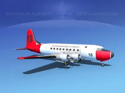 Douglas DC-4 CDF 3D model