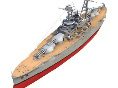 BB 36 USS Nevada 1941 3D model
