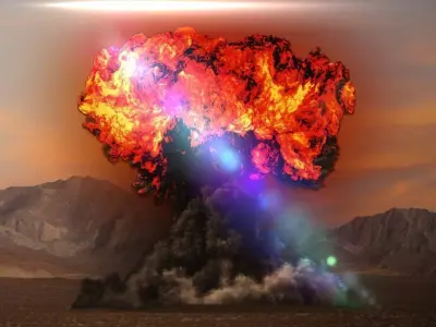 FumeFx Heavy Explosion Element Asset File for 3d studio Max Low-poly 3D model