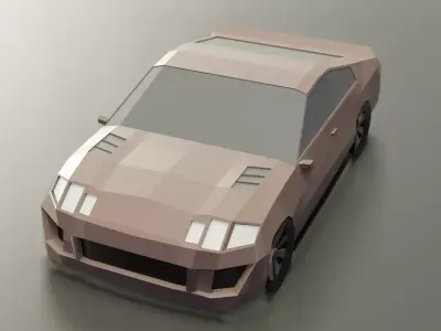 low poly car Free low-poly 3D model