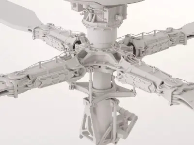 Apache Helicopter Rotor 3D model