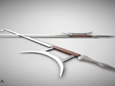 Shuang Gou the Twinswords Low-poly 3D model