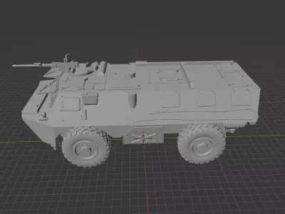 VAB 4x4 MG - French Armored Personnel Carrier 3D print model