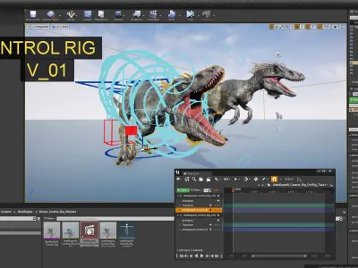 Dinosaur UtahRaptor PBR Project Low-poly 3D model