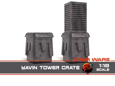Yavin Tower Crate 1-18 scale Hasbro Kenner Free 3D print model