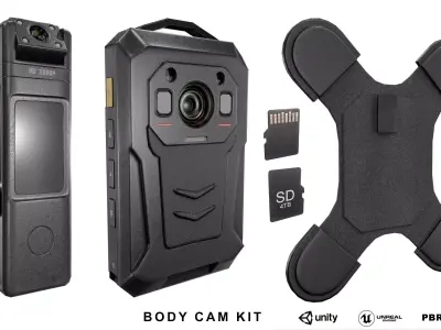 Body Cam Kit Low-poly 3D model