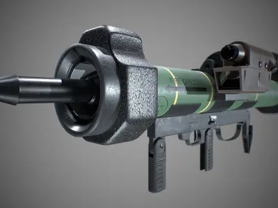 Portable rocket launcher MATADOR RGW-90 Low-poly 3D model