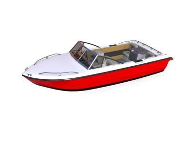 Speedboat Low-poly PBR Low-poly 3D model