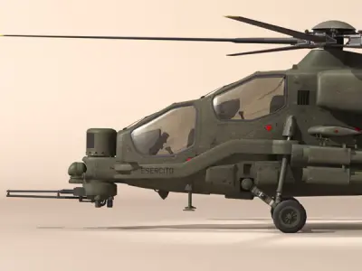 Agusta A129 Mangusta textured 3D model