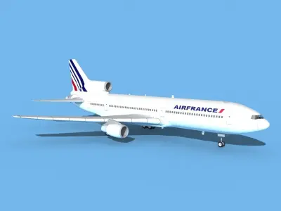 Lockheed L-1011 TriStar Air France 3D model