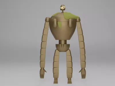 Castle in the sky robot 3D Model 3D model
