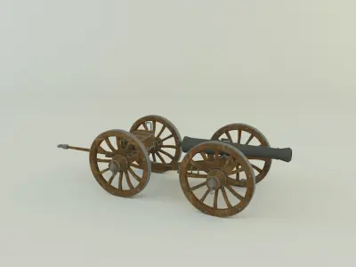 Assembly cannon 3D model