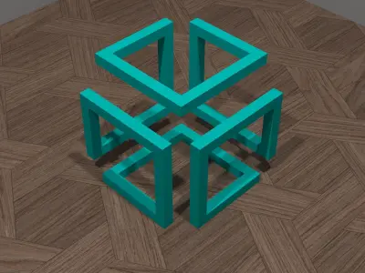illusion cube table  Free 3D model