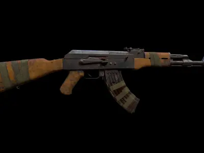 Ak-47 detailed model 3D model