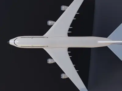 Boeing 747-400 Low-poly 3D model