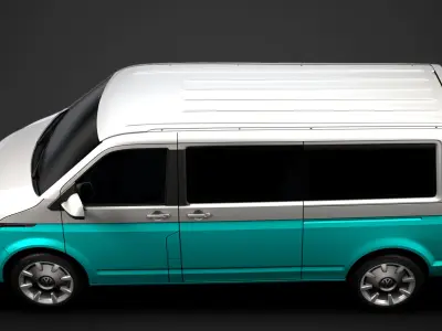 VW Multivan Bulli LWB T6 1 2020 3D model