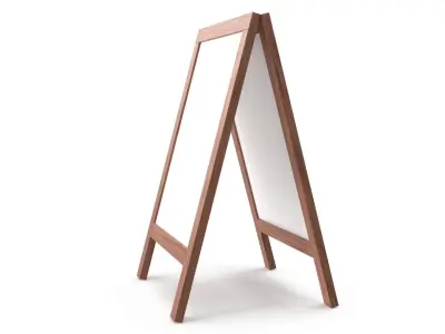 Whiteboard street display mockup 01 3D model