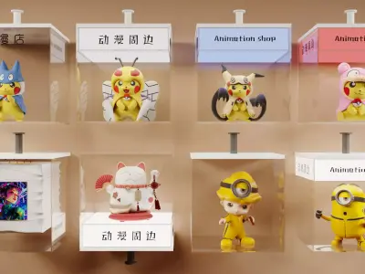 Anime figures  Anime collectibles 3D model
