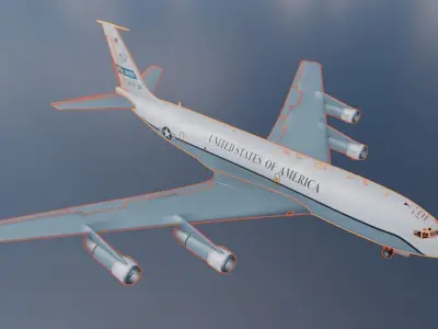 Boeing OC-135B Open Skies - THE SKY SPY - Low-poly 3D model