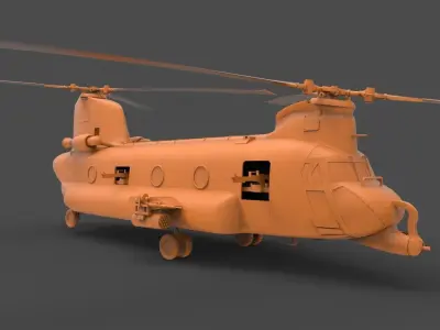 CH-47 chinook helicopter - chinook helicopter 3D print model